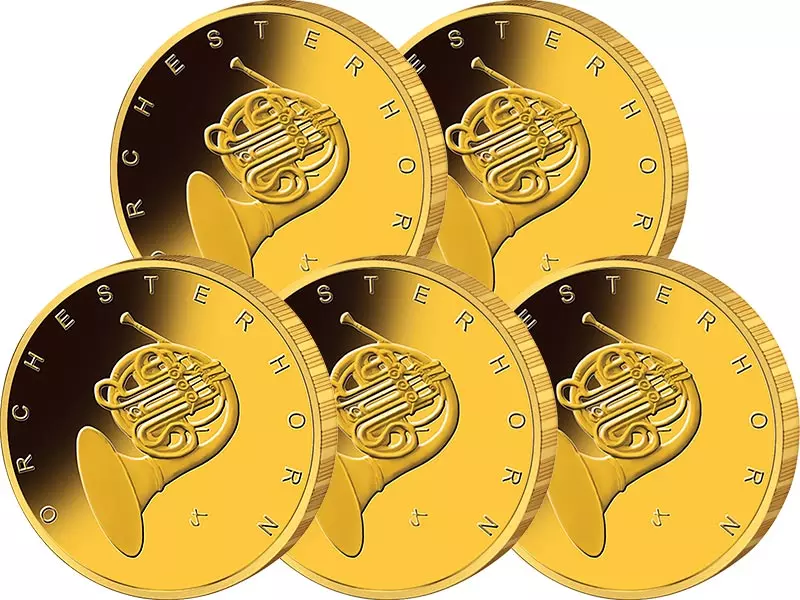 5x50 Euro BRD Musikinstrumente Orchesterhorn 2020 Stempelglanz (A - J)