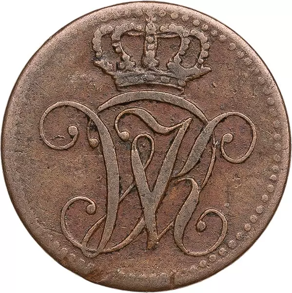 1 Heller Hessen-Kassel Kurfürst Wilhelm II. 1822-1831