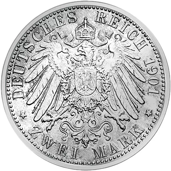 2 Mark Preußen 200 Jahre Königreich Preußen 1901 vorzüglich 2 Mark Preußen 200 Jahre Königreich Preußen 1901 vorzüglich