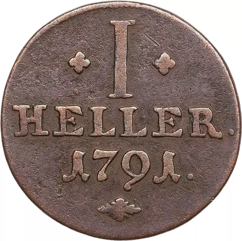 1 Heller Hessen-Kassel Landgraf Wilhelm IX. 1791 - 1803