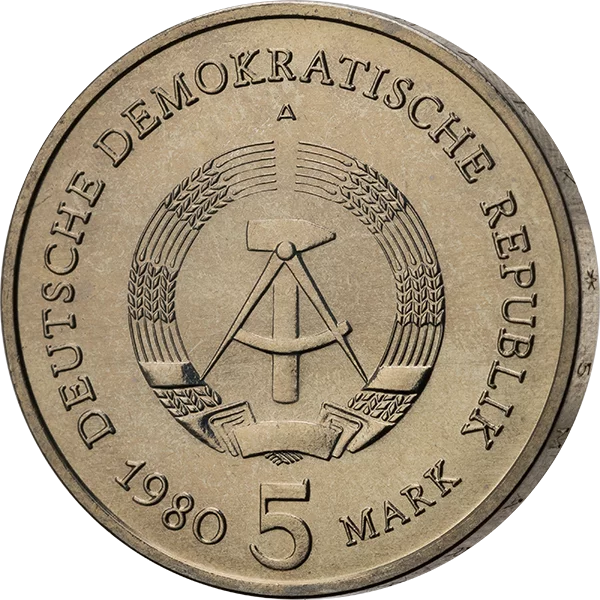 1 Pfennig - 5 Mark Kursmünzensatz DDR 1980