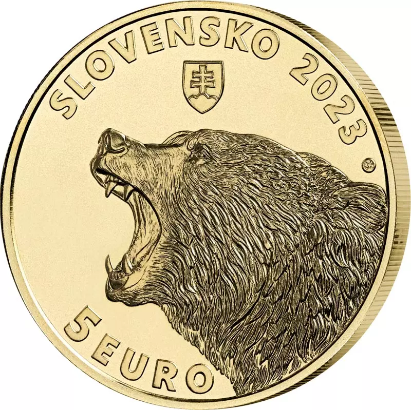 5 Euro Slowakei Flora und Fauna Braunbär 2023