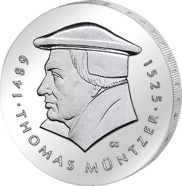 20 Mark DDR Thomas Müntzer 1989 Stempelglanz