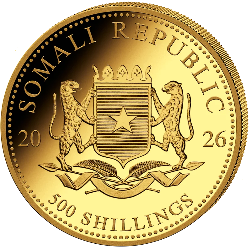 1/2 Unze Gold Somalia African Wildlife - Elefant 2026