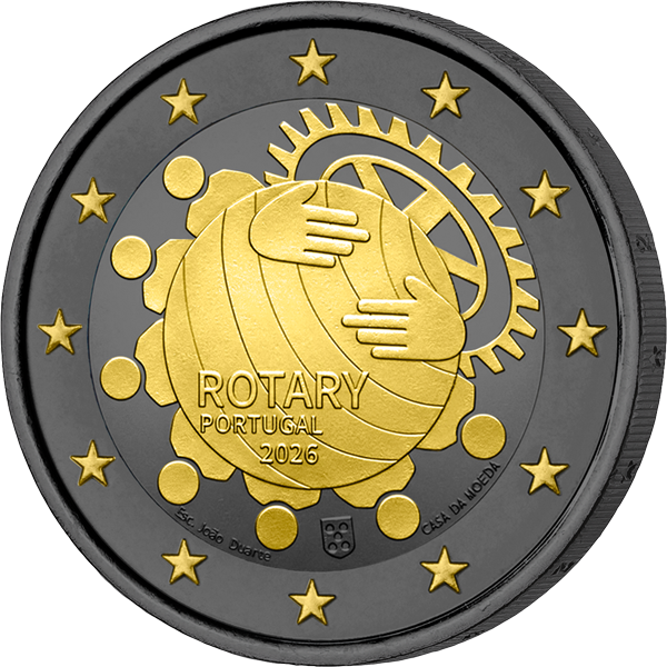 2 Euro Portugal 100 Jahre Rotary Club in Portugal 2026 Golden Enigma Edition