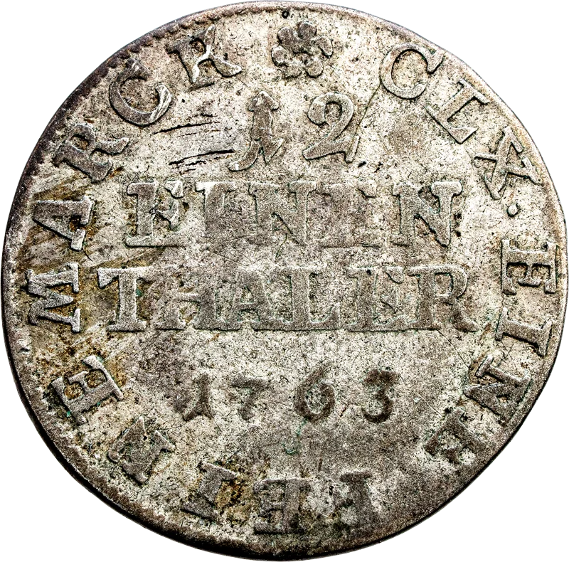 1/12 Taler Reuß-Gera Graf Heinrich XXX. 1763