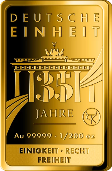 Goldbarren 35 Jahre Deutsche Einheit - Jubiläumsbarren Freiheit