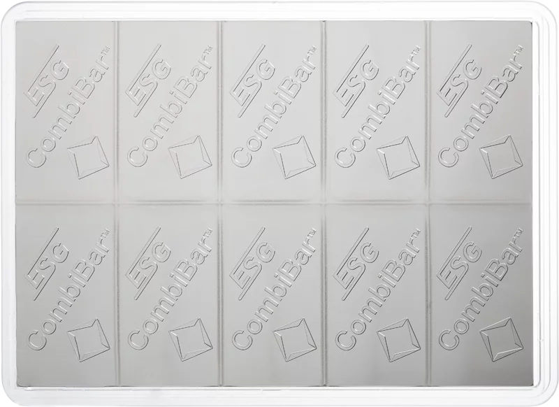 10 x 10 Gramm Silber-Knickbarren CombiBar