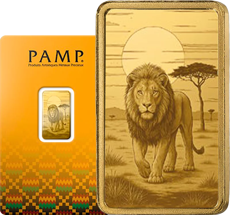 5 Gramm Goldbarren Schweiz Ghana Ashanti Lion