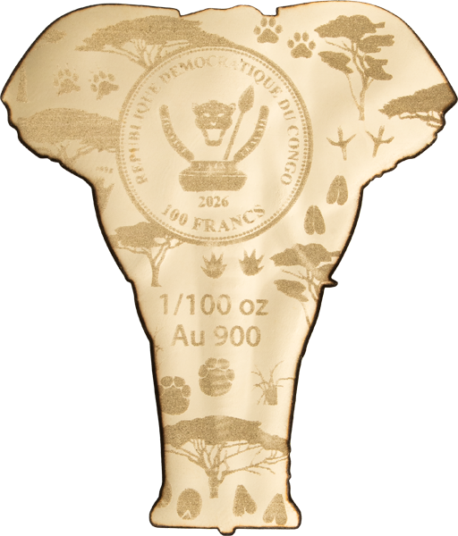 100 Francs Kongo Wildlife in Golden Shapes Elefant 2026