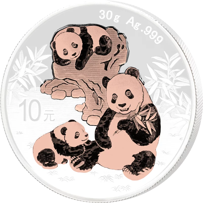 10 Yuan China Panda 2025 mit Keramikveredelung