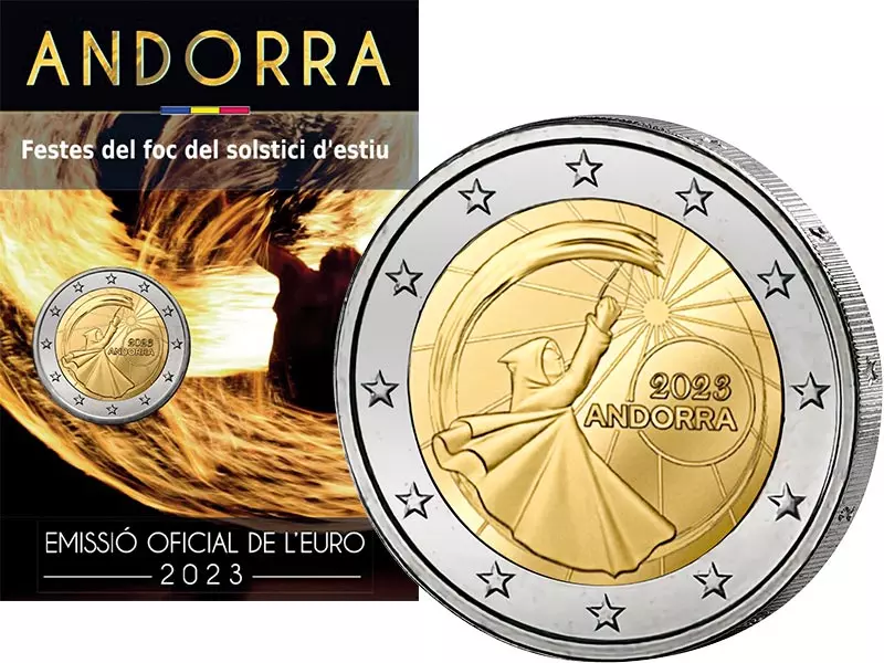 2 Euro Andorra Feste der Sommersonnenwende 2023 im Blister