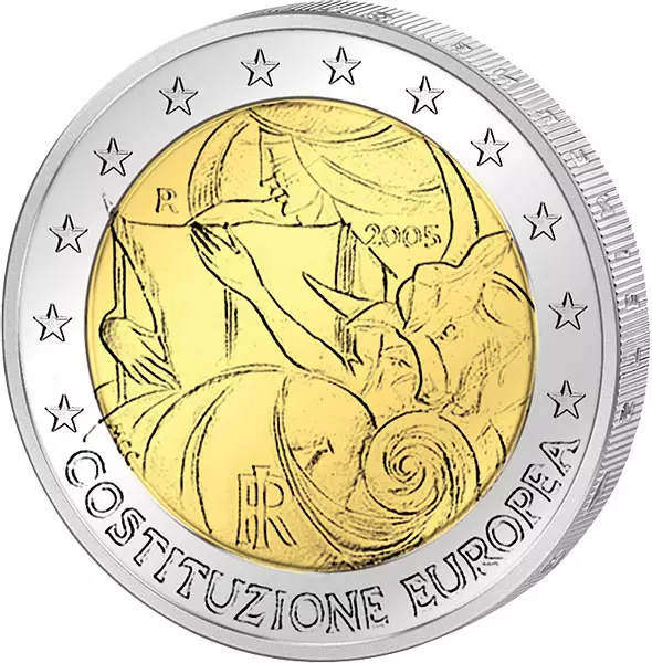 2 Euro Italien 1 Jahr Europäische Verfassung 2005 2 Euro Italien 1 Jahr Europäische Verfassung 2005