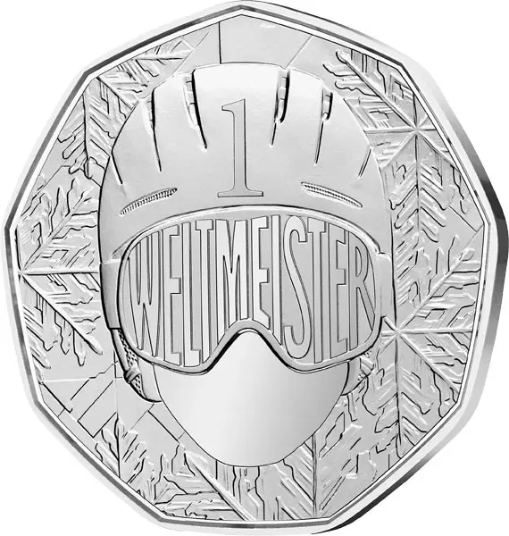 5 Euro Österreich Ski-WM 2025 in Saalbach 2024