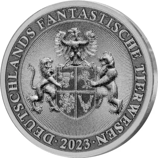 Silber-Gedenkprägung Deutschlands fantastische Tierwesen - Drache 2023