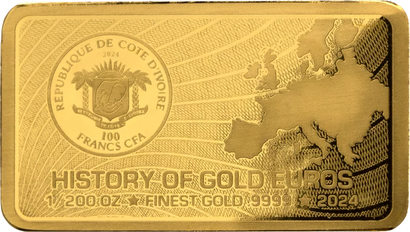 100 Francs Elfenbeinküste History of Gold Euros - Malta 2024 100 Francs Elfenbeinküste History of Gold Euros - Malta 2024
