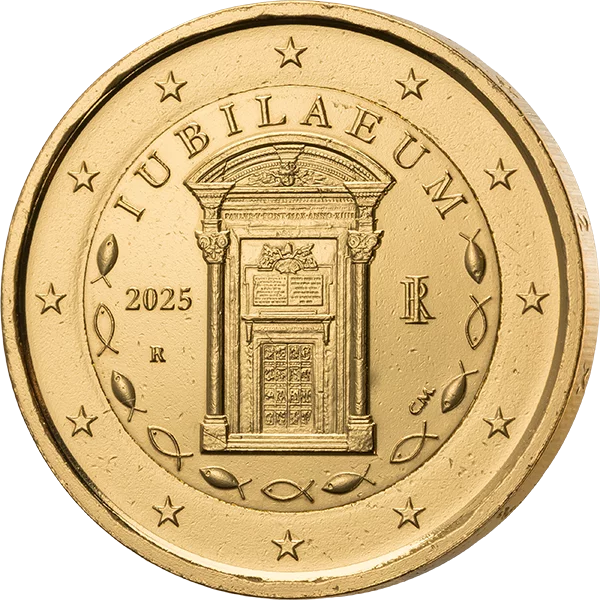 2-Euro-Gedenkmünze Italien Heiliges Jahr 2025 als vollvergoldete Premiumausgabe