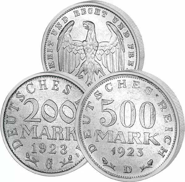 200 und 500 Mark Deutsches Reich 1923-1923 200 und 500 Mark Deutsches Reich 1923-1923