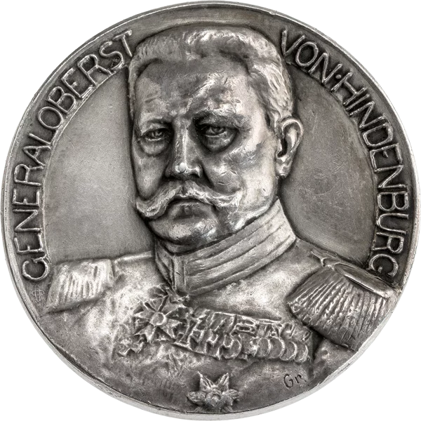 Silbermedaille Deutsches Kaiserreich Paul von Hindenburg 1914