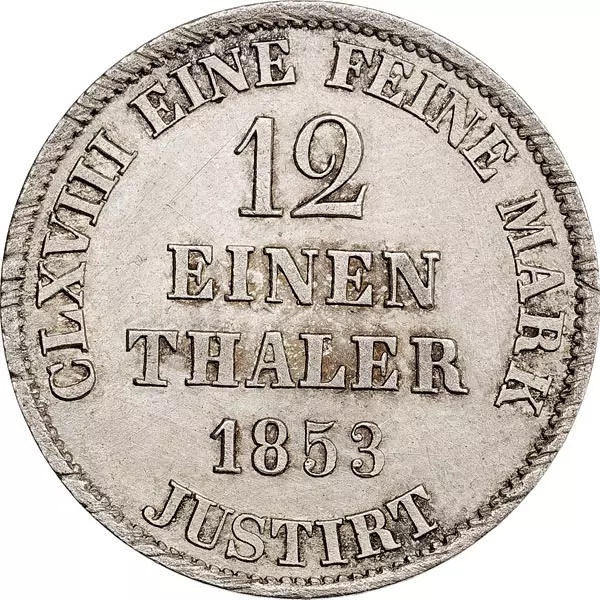 1/12 Taler Hannover König Georg V. 1852-1853