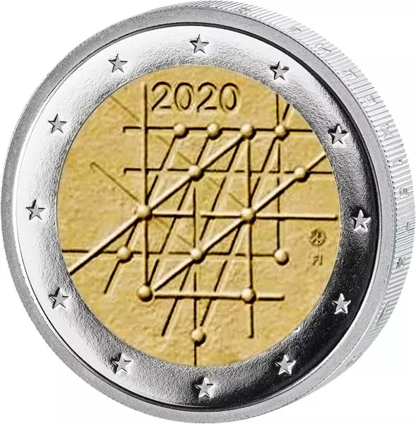 2 Euro Finnland 100 Jahre Universität von Turku 2020