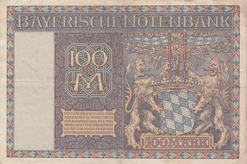 100 Mark Bayern Bayrische Notenbank 1922