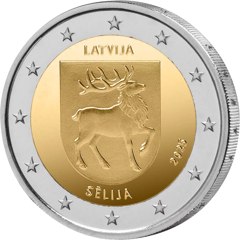 2 Euro Lettland Region Selija 2025 in Coin Card