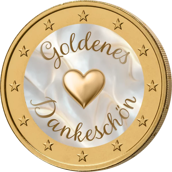 2-Euro-Premiumausgabe Goldenes Dankeschön 2-Euro-Premiumausgabe Goldenes Dankeschön
