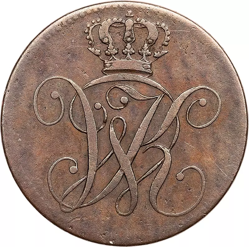 2 Heller Hessen-Kassel Kurfürst Wilhelm II. 1831 + 1833
