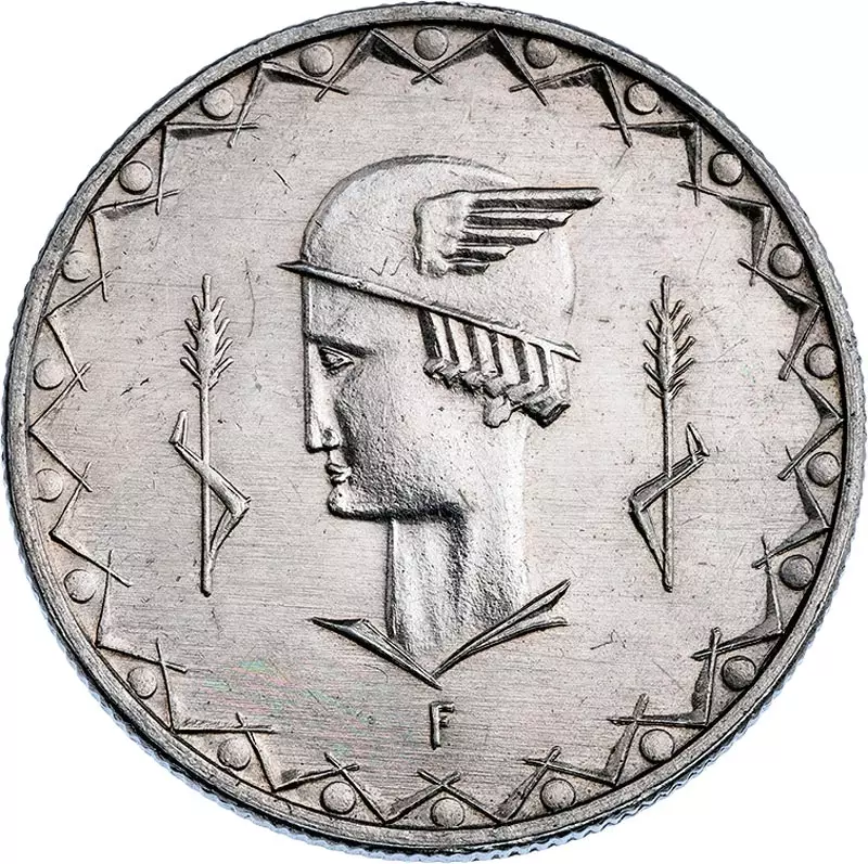 50 Pfennig Weimarer Republilk Probeprägung Prägebuchstabe F 1925