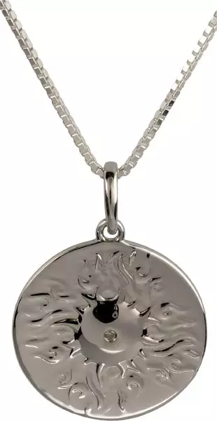 Drehanhänger Sonne und Mond inklusive Kette