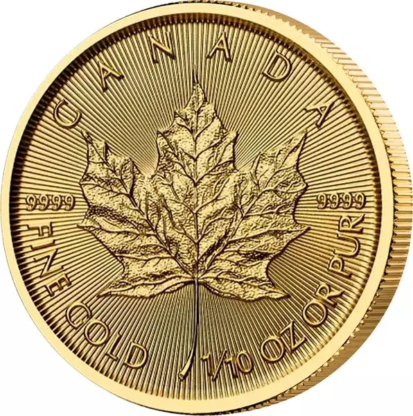 1/10 Unze Gold Kanada Maple Leaf 2025