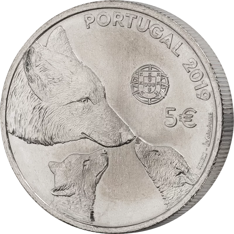 5 Euro Portugal Gefährdete Spezies - Iberischer Wolf 2019