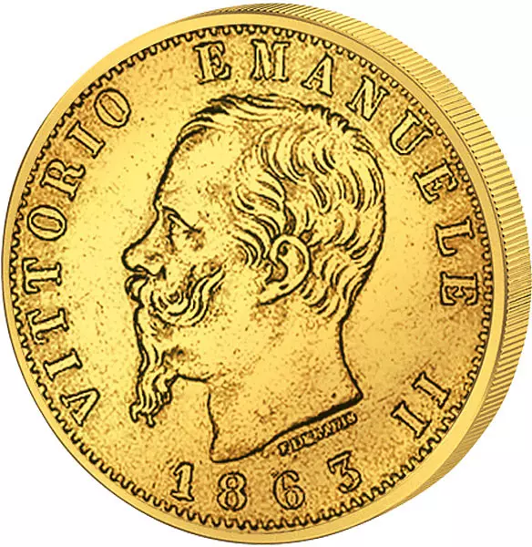 20 Lire Italien Viktor Emanuel II. 1861-1874