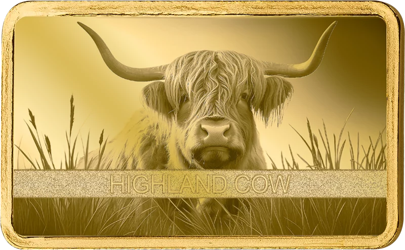 5 x 1 Gramm Goldbarren Highland Cow 2026