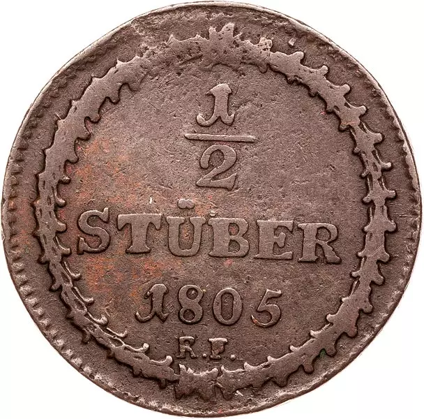 1/2 Stüber Hessen-Darmstadt Landgraf Ludwig X. 1805
