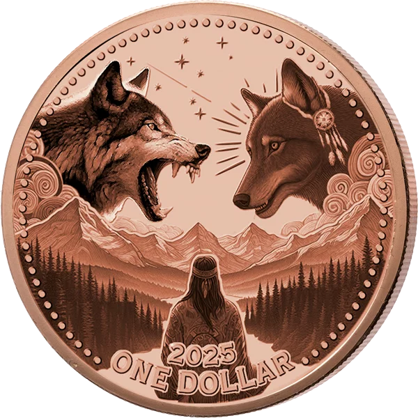 1 Dollar USA Mesa Grande The Cherokee Legend of the Two Wolves 2025