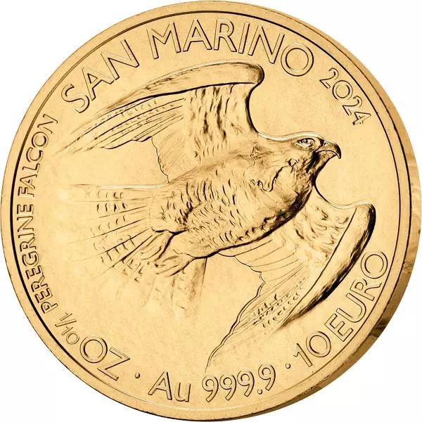 1/10 Unze Gold San Marino Wanderfalke 2024