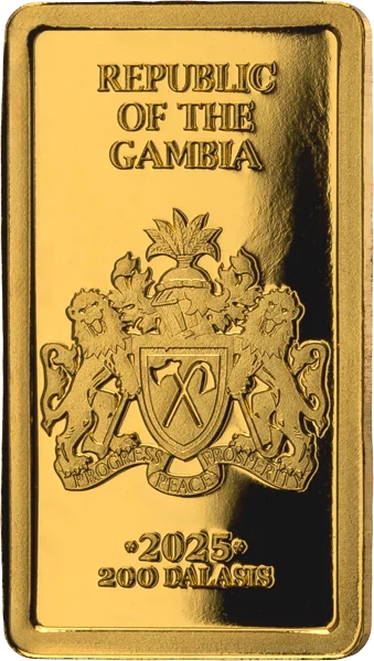 1 Gramm Goldbarren Gambia Elephants Gold Bar 2025