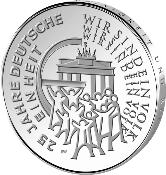 25 Euro BRD 25 Jahre Deutsche Einheit 2015 Stempelglanz