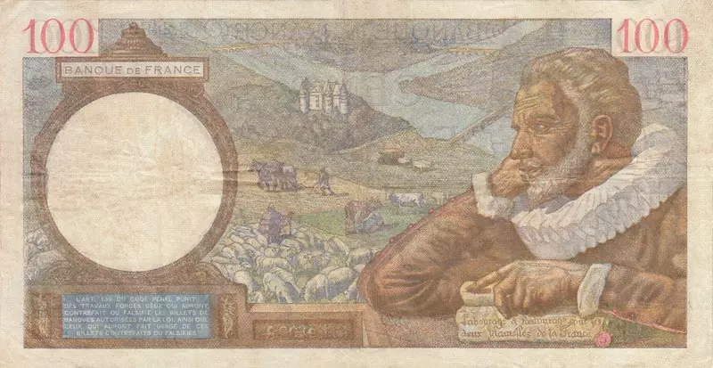 100 Francs Frankreich Banknote Vichy-Regime 1939 - 1942