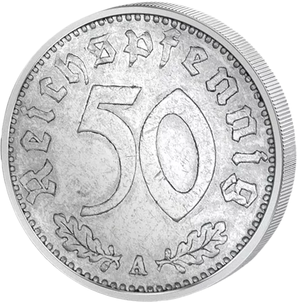 50 Reichspfennig Drittes Reich Hakenkreuz 1939-1944