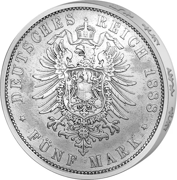 5 Mark Bayern König Otto 1888