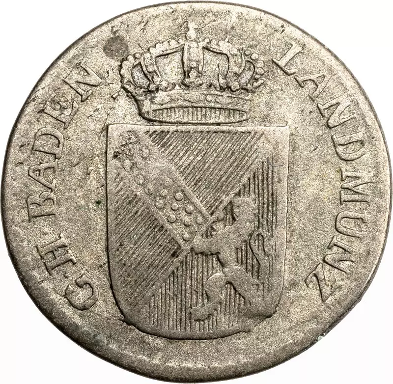 6 Kreuzer Baden Großherzog Karl Friedrich 1807, 1808