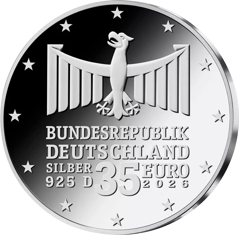 35 Euro BRD 150 Jahre Richard-Wagner-Festspiele Bayreuth 2026 Polierte Platte