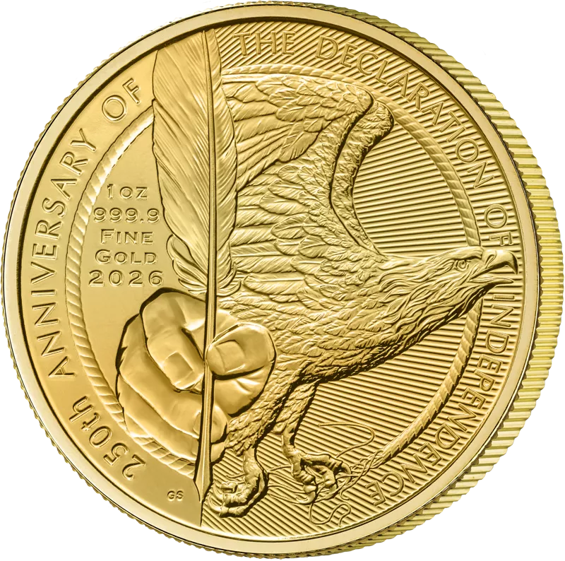 1 Unze Gold Großbritannien 250 Jahre The American Declaration of Independence 2026