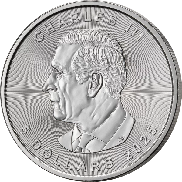 5 Dollars Kanada Maple Leaf 2025 Shiny Gold Edition