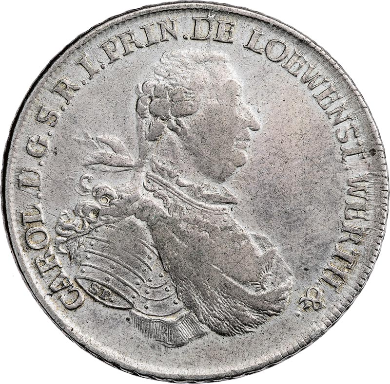 Konventionstaler Löwenstein-Wertheim-Rochefort Fürst Karl Thomas 1769