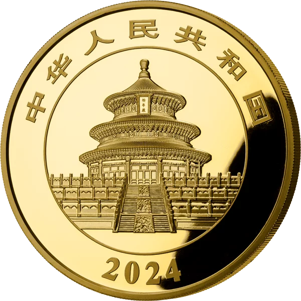 50 Yuan China Quadrum Gold Panda 2024