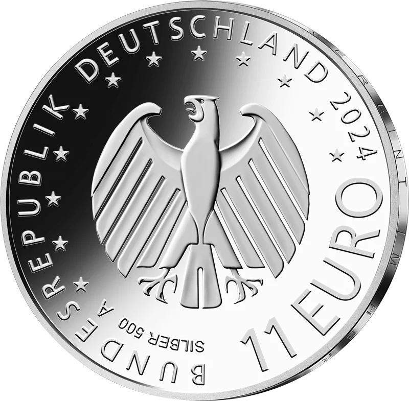 11 Euro BRD UEFA Fußball-Europameisterschaft 2024 Stempelglanz